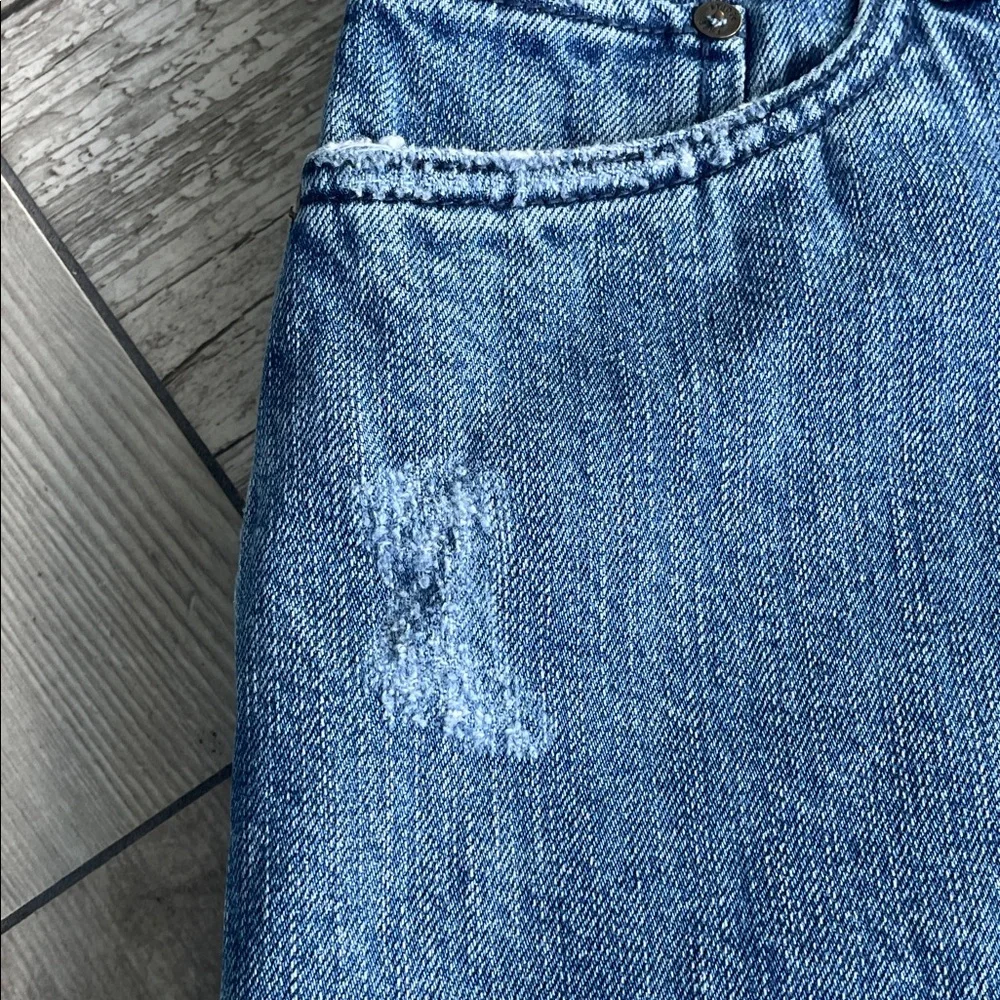 Free People Denim Blue Mini Skirt
